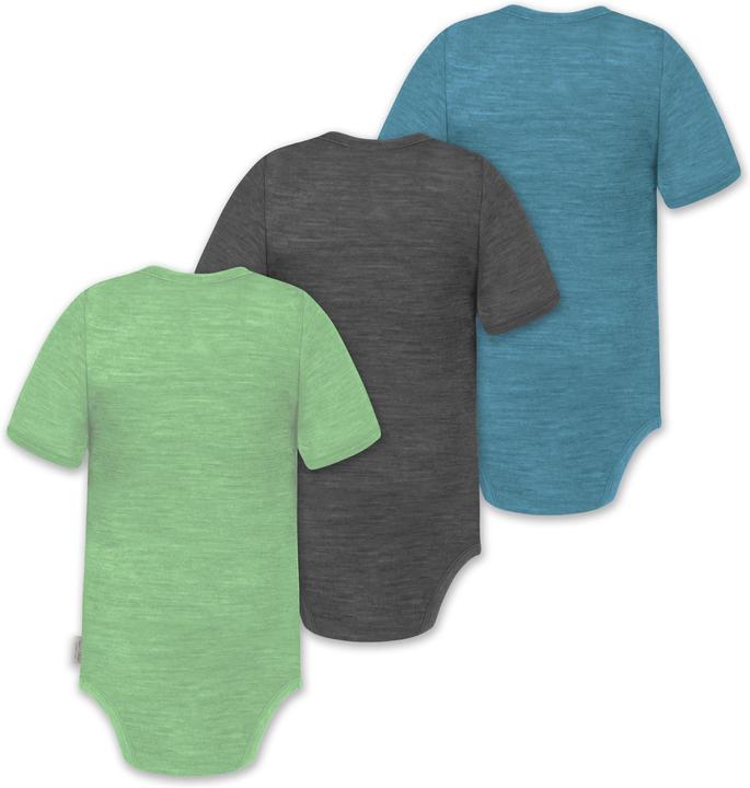 Actual product image Normani Set of 3 baby merino short-sleeved body "Tihoi" - 9319 (68)
