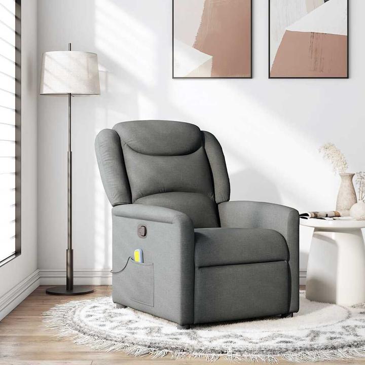 Image du produit VidaXL Fauteuil de massage Tissu gris foncé Fauteuil de massage TV