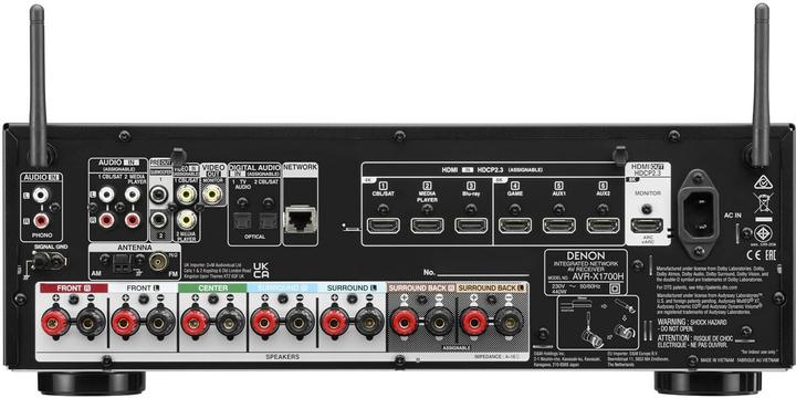 Produktbild Denon AVR-X1700H (7.2 Kanal, AM, FM)