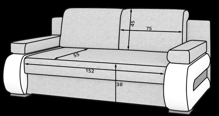 Actual product image ELTAP Laura (3-seater, Sofa bed)