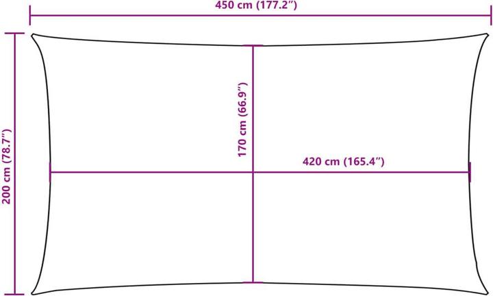 Actual product image VidaXL Nezhatok (200 x 450 cm)