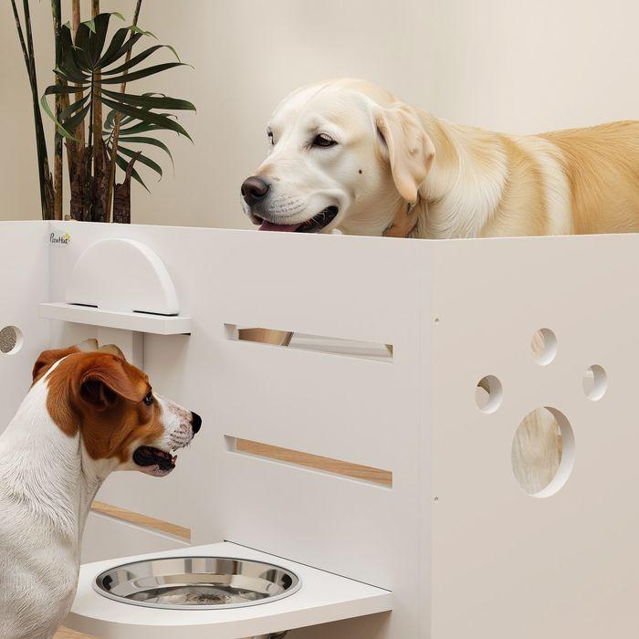 Image du produit Swisshandel24 Hundenapf erhöht, Höhenverstellbar Futternapf für Hunde mit Separatem Design (1 l)