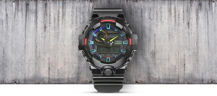 Produktbild Casio GA-700RGB-1AER (Chronograph, Digitaluhr, 53 mm)