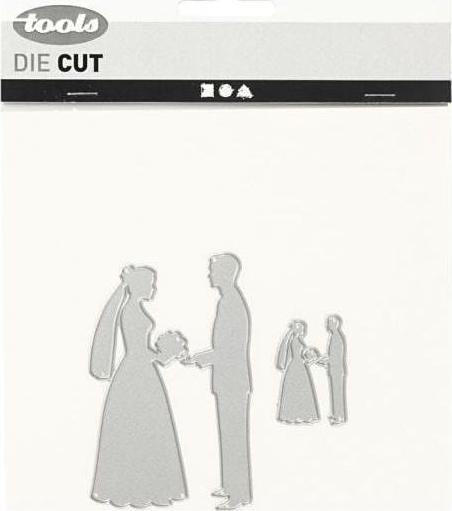 Actual product image Creativ Company Cutting template 5.2 x 8.1 + 2.3 x 3.5 cm, bride and groom