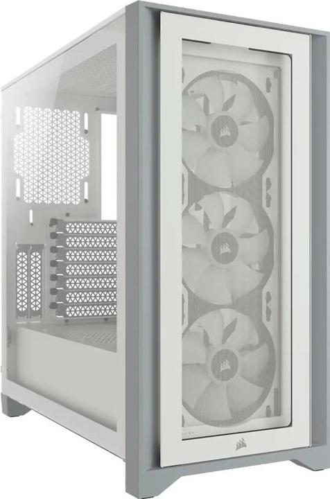 Produktbild Corsair iCUE 4000X RGB Mid-Tower White-Gehäuse aus gehärtetem Glas (ATX, mATX, Mini-ITX, E-ATX)