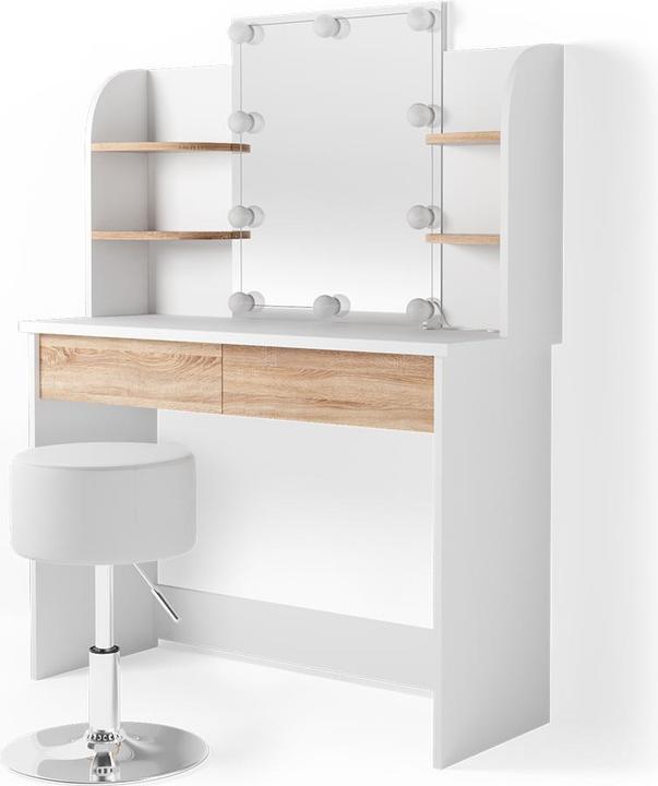 Produktbild Vicco Charlotte mit Hocker und Beleuchtung (108 x 40 x 142 cm)