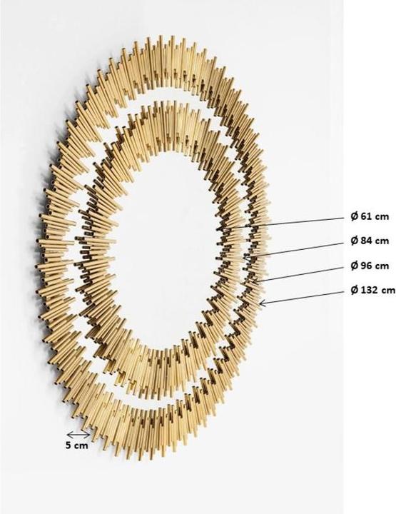 Produktbild Kare Design Spiegel Solare Gold Ø132cm (Ø 132 cm)