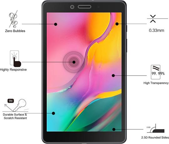 Immagine prodotto Eiger Mountain Glass Clear Tablet (1 Pezzo/i, Scheda Galaxy A 8.0 (2019))