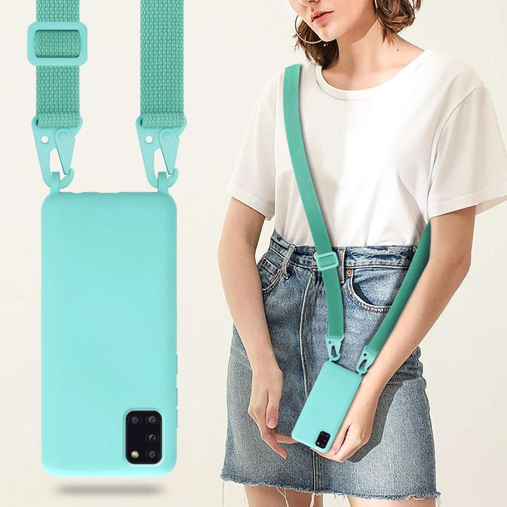 Actual product image Cadorabo TPU Cover Mobile Phone Chain Liquid (Samsung Galaxy A31)