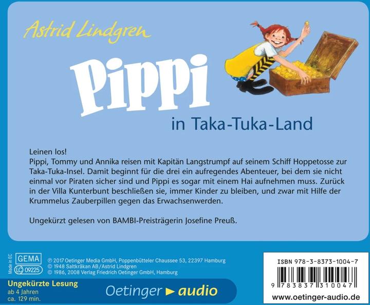 Produktbild Pippi In Taka-tuka-land (Josefine Preuss, Frank Gustavus, Cäcilie Heinig, Nikolaus Esche, Astrid Lindgren, Deutsch)