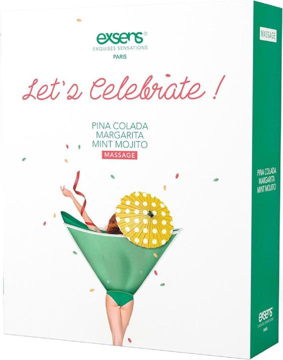 Lovetoy FAISONS LA FÊTE! Huiles de massage gourmandes chauffantes (Mint Mojito, Margarita, Pina Colada) 3 (90 ml)