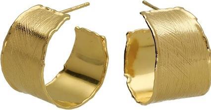 Actual product image Victoria Cruz Timeless gold-plated hoop earrings New York A4803-DT