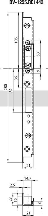 Produktbild MSL Schliessbleche BV-1255 VariFlex (Schliessblech)