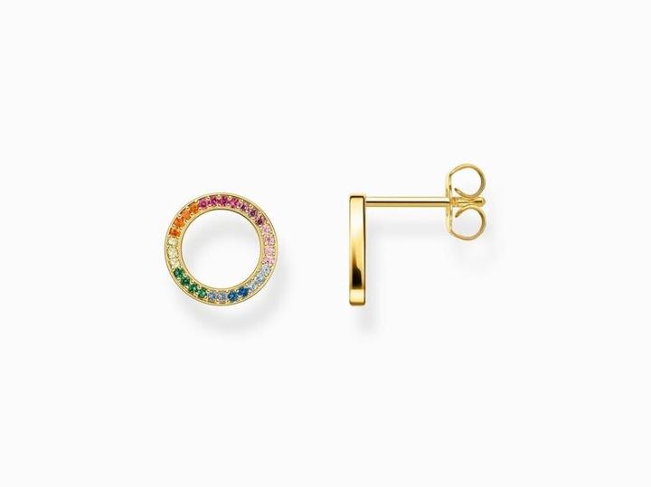 Immagine prodotto Thomas Sabo Orecchini a perno insieme tondi con pietre colorate placcati oro (Argento 925)