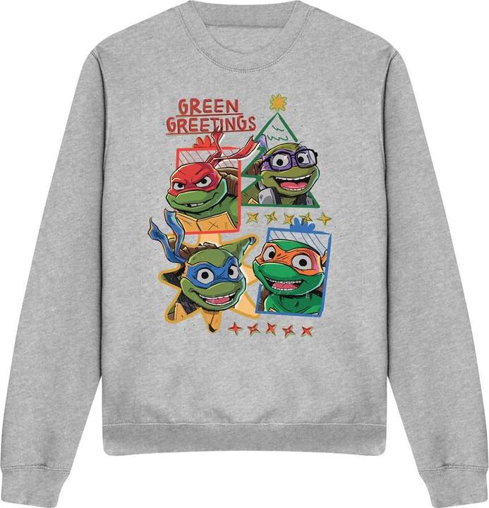 Teenage Mutant NT Green Greetings Sweatshirt weihnachtliches Design