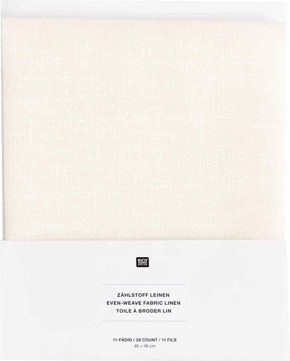 Produktbild Rico Design Zählstoff Leinen, weiss, 11-fädig, 46 x 46 cm (46 x 46 cm)