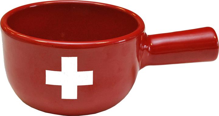 Heidi Cheese Line Mini Caquelon Keramik rot "Schweiz" 12 cm