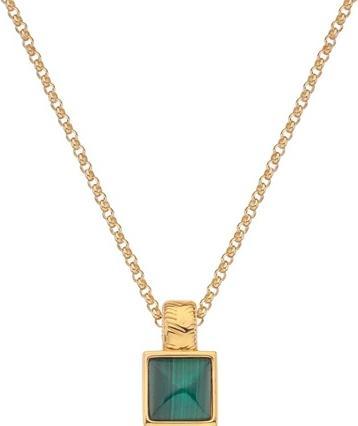 Hot Diamonds Jacquard Hope DP844 gold plated necklace with malachite and diamond (chain. pendant)