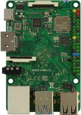 Actual product image Allnet Rock Pi 4 Model B 2GB V1.4 with dual band 2.4/5GHz WLAN/Bluetooth 5.0