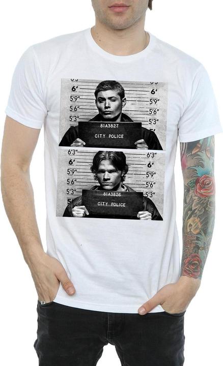 Image du produit Supernatural Hommes Winchester Mugshot Cotton T-shirt (S)