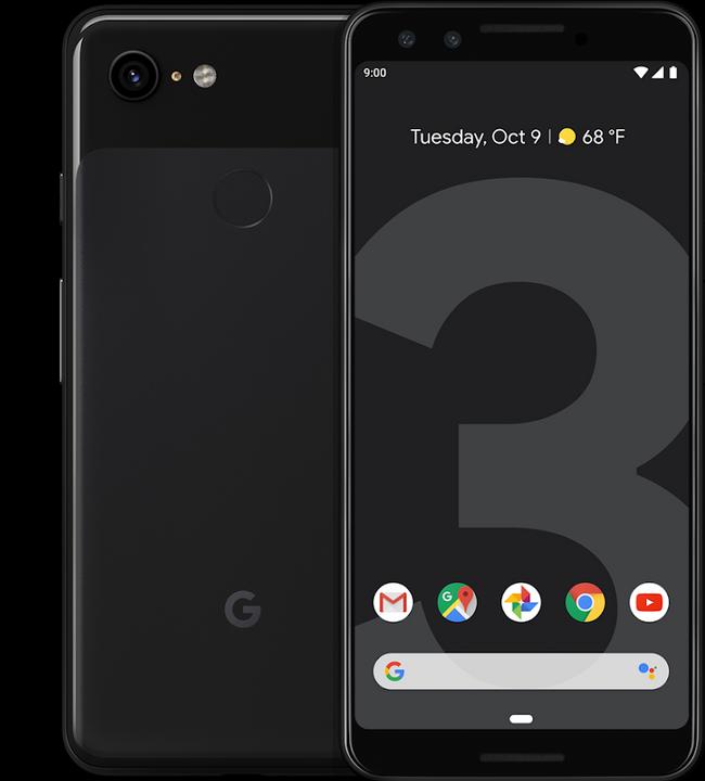 Google Pixel 3 (64 GB, Just Black, 5.50", Single SIM, 12.20 Mpx, 4G)