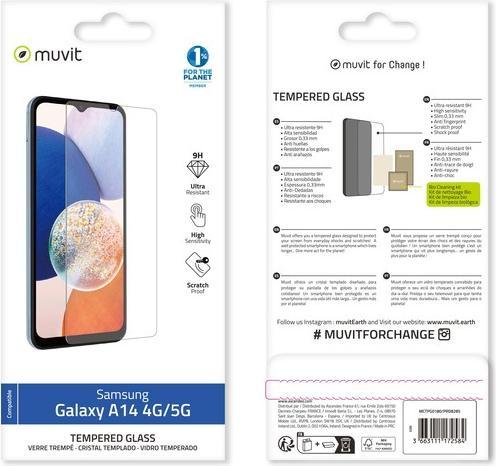 Actual product image Muvit For Change glass film (1 Piece, Samsung Galaxy A14)