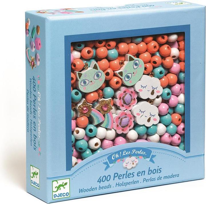 Produktbild Djeco Holzperlen Regenbogen