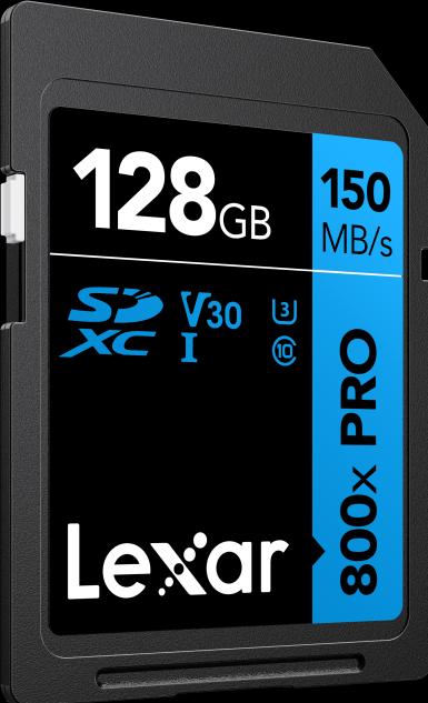 Produktbild Lexar MEMORY SDXC 128GB UHS-I/LSD0800P128G-BNNNG (128 GB, SDXC, U3, UHS-I)