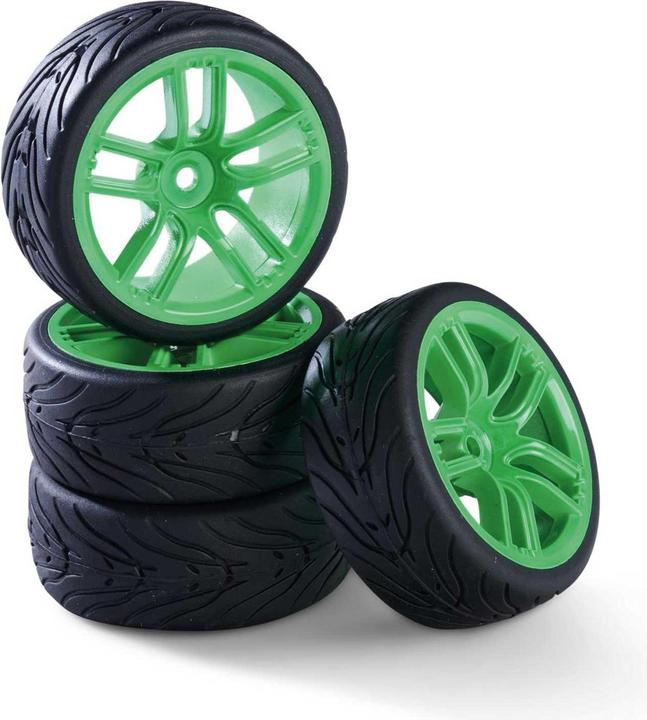 Actual product image Carson 1:10 Wheel set 10 spokes (4) green