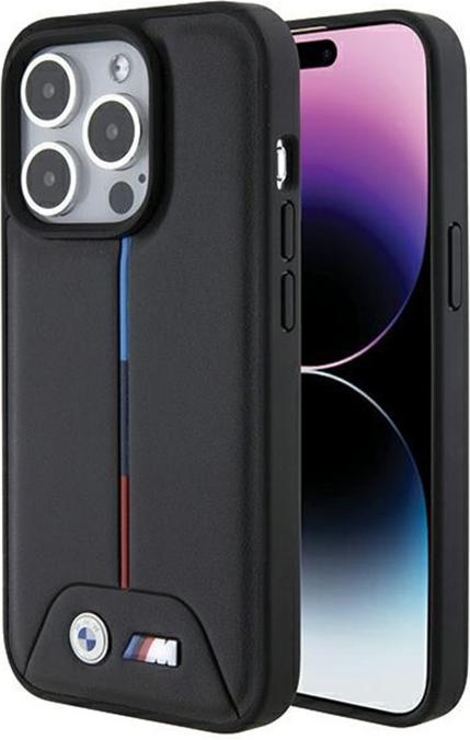 Actual product image BMW BMHCP15X22PVTK iPhone 15 Pro Max 6.7" czarny/black hardcase Quilted Tricolour (Apple iPhone 15 Pro Max)