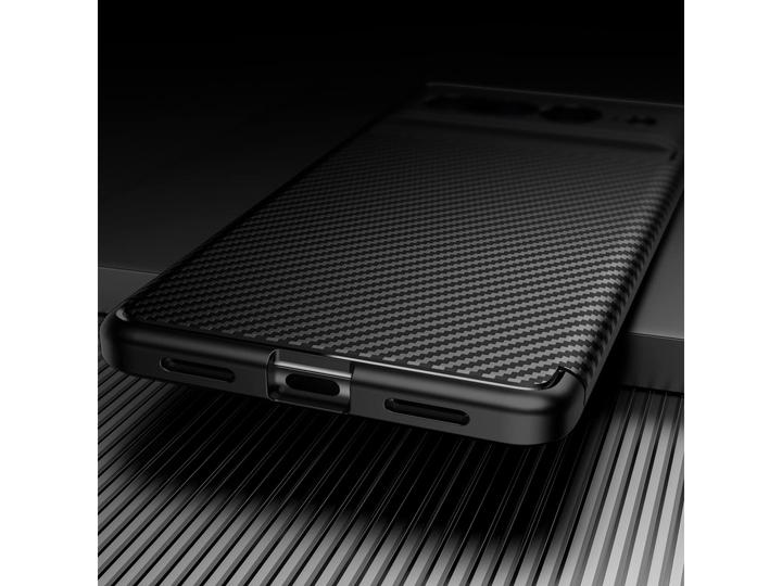 Actual product image Screenguard Google Pixel 7 Pro Cover Carbon Design TPU Case (Google Pixel 7 Pro)