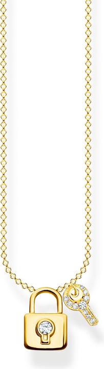 Produktbild Thomas Sabo the Key to Happiness Halskette (Silber 925, Mit Stein(en), Vergoldet, 40 - 45 cm)