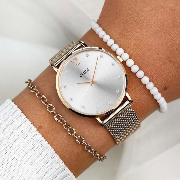 Image du produit Cluse Minuit Mesh Rosé (Montre analogique, 33 mm)