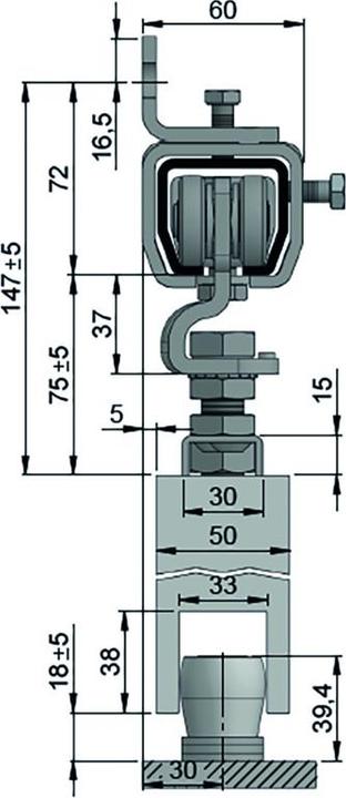 Produktbild Helm Schiebetorbeschläge-Set 300/400
