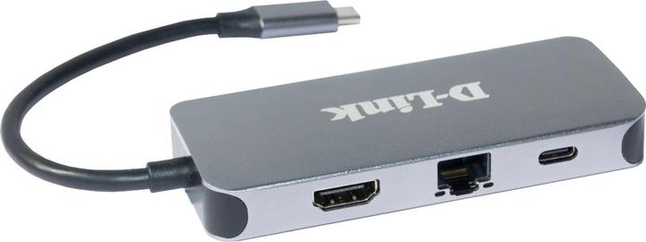 Actual product image D-Link DUB-2335, USB Typ-C, HDMI, RJ-45, USB 3.2 Gen 1 (3.1 Gen 1) Type-A, USB Typ-C, 5000 Mbit/s, G (USB-C, 6 Ports)