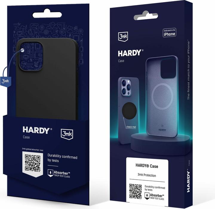 Actual product image 3MK Hardy Silicone MagCase pro Apple iPhone 16 Plus, Graphite (5903108598613) (Apple iPhone 16 Plus)