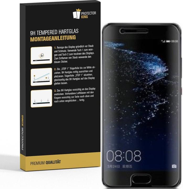 Actual product image Protectorking 1x real tempered 9H armoured glass 3D CLEAR (1 Piece, Huawei P10 Lite)