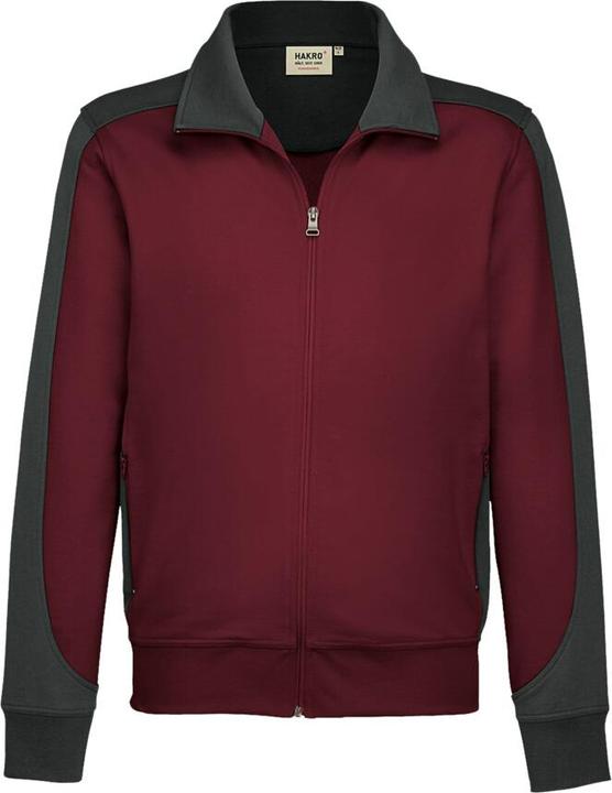 Immagine prodotto Hakro Giacca felpata Contrast Perf rosso vino/antracite taglia XS (XS)