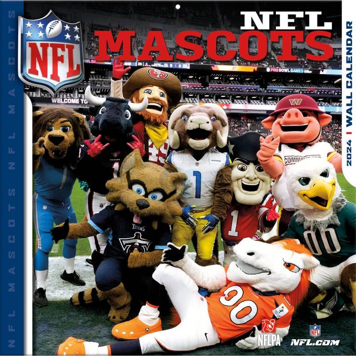 Actual product image NFL - NFL Maskottchen - 30,5 x 30,5 cm Wall Calendar 2024 (English, German, French, Italian, Spanish)