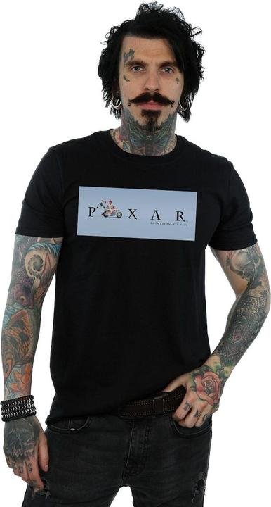 Actual product image Disney Mens Toy Story 4 Duke Caboom Pixar Studios Logo T-Shirt (L)