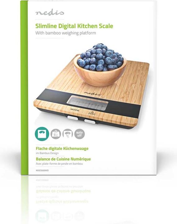 Immagine prodotto Nedis Bilancia da cucina digitale Legno/Plastica Legno Legno