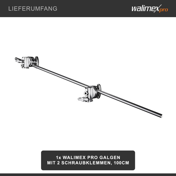 Actual product image Walimex pro per boom with 2 screw clamps, 100cm (100 cm, 10 kg)
