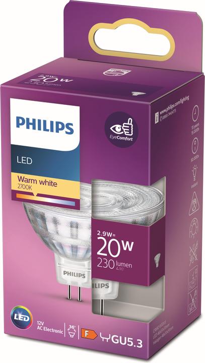 Actual product image Philips Lampe (GU5.3, 2.90 W, 230 lm, 1 x, F)