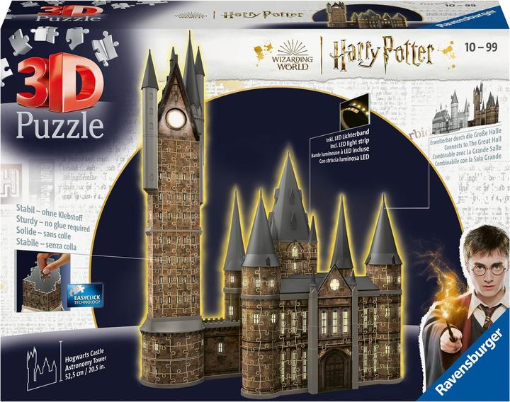 Actual product image Ravensburger 3D Puzzle 11551 - Harry Potter Hogwarts Castle - Astronomy Tower - Night Edition - 540 (540 pieces)