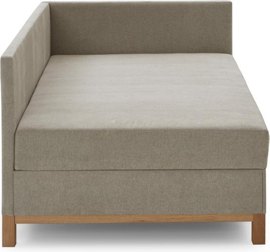 Actual product image Meise Möbel Santos studio couch incl. bed base and pocket spring mattress fabric Thor (90 x 200 cm)