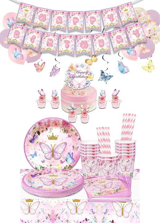 Image du produit ASMI Set de fête papillon de 116 pièces