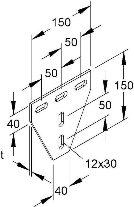 Immagine prodotto Niedax NIE KNT 50/50 connettore a croce a 90 per collegare il profilo U 50 a U 50