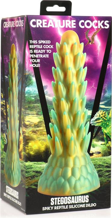 Produktbild Creature Cocks Stegosaurus - Spiky Reptile Silicone Dildo