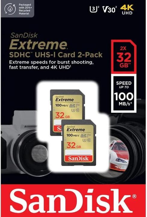 Produktbild SanDisk Extreme (32 GB, SDHC, U3, UHS-I)