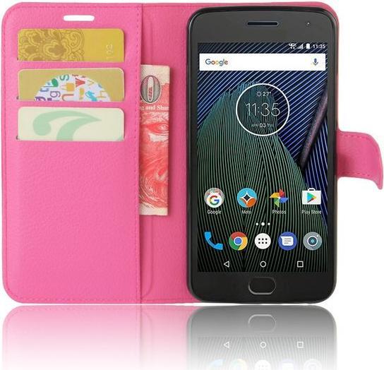 Actual product image MU Classic Leather cover with litchite texture (Motorola Moto G5)